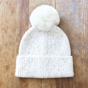 Soft Knit Pom-Pom Bobble Hat