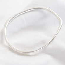 Load image into Gallery viewer, Organic Antique Bangle in Silver
