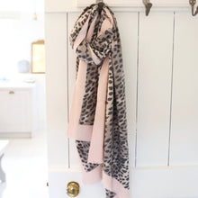 Load image into Gallery viewer, Pink Edge Soft Leopard Print Scarf