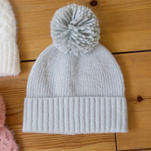 Load image into Gallery viewer, Soft Knit Pom-Pom Bobble Hat