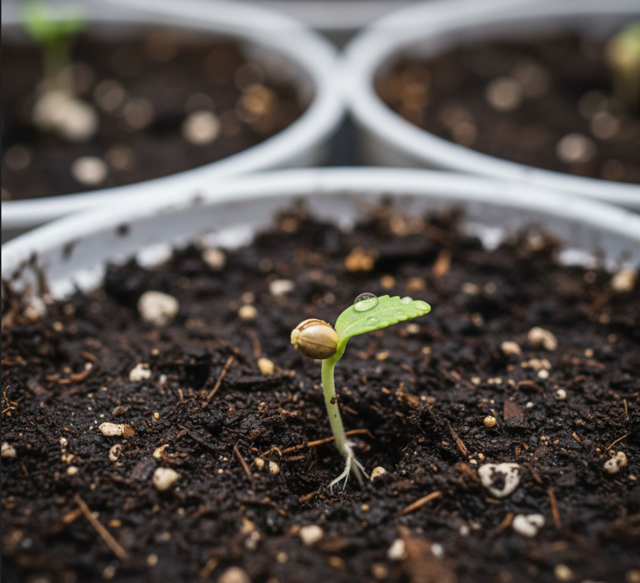 Dense cannabis bud with vibrant trichomes and orange pistils